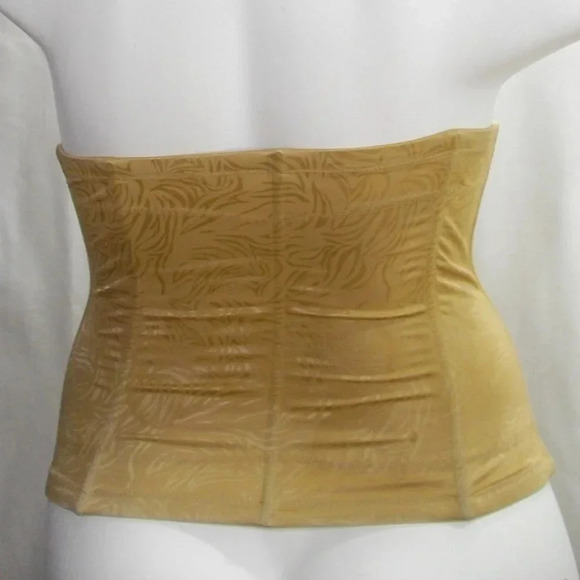 SMALL Maidenform 83067 Jacquard Satin Waist Cincher Nude - Picture 4 of 4